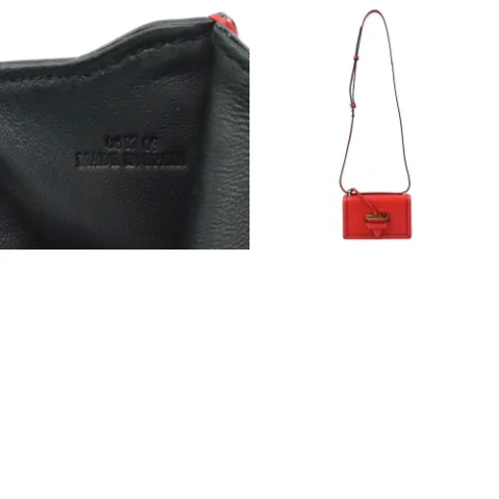 Loewe Pre-owned Leather crossbody-bags Orange Dames