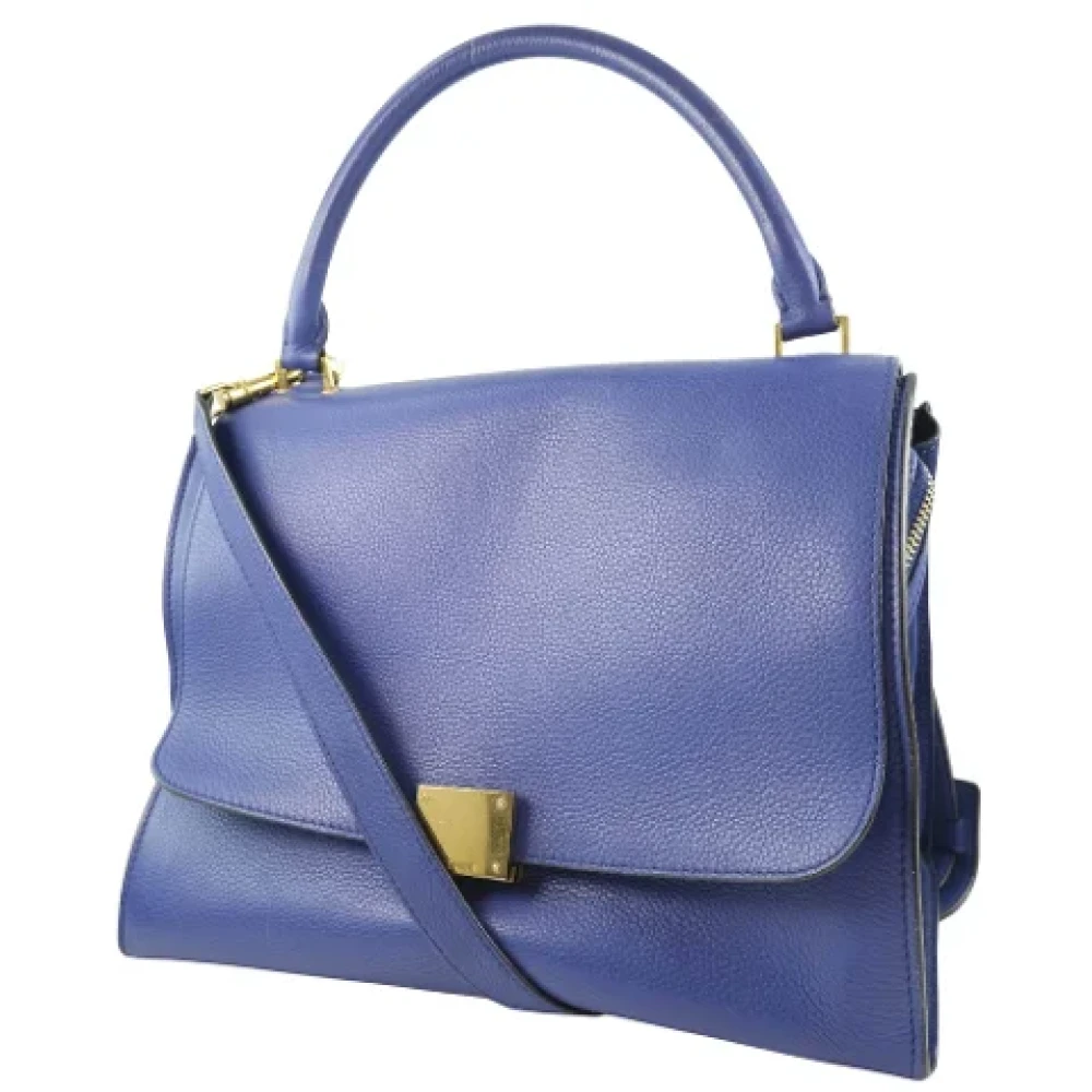 Celine Vintage Pre-owned Leather handbags Blue Dames