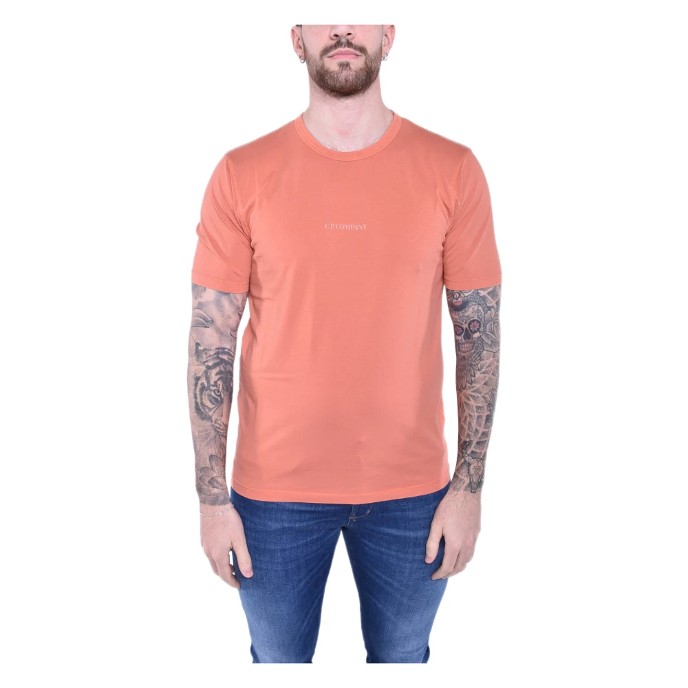 Oransje Logo T-skjorte Resist Dyed