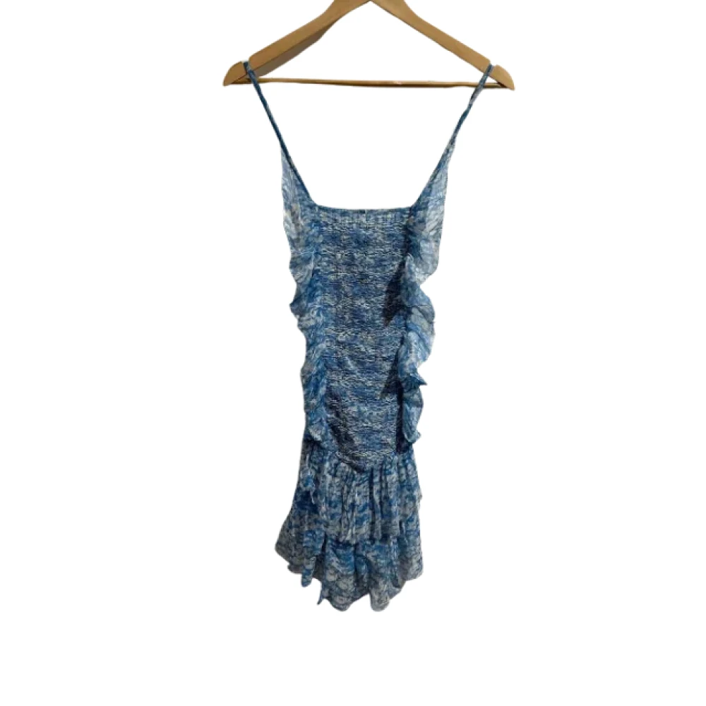 Isabel Marant Pre-owned Silk dresses Blue Dames