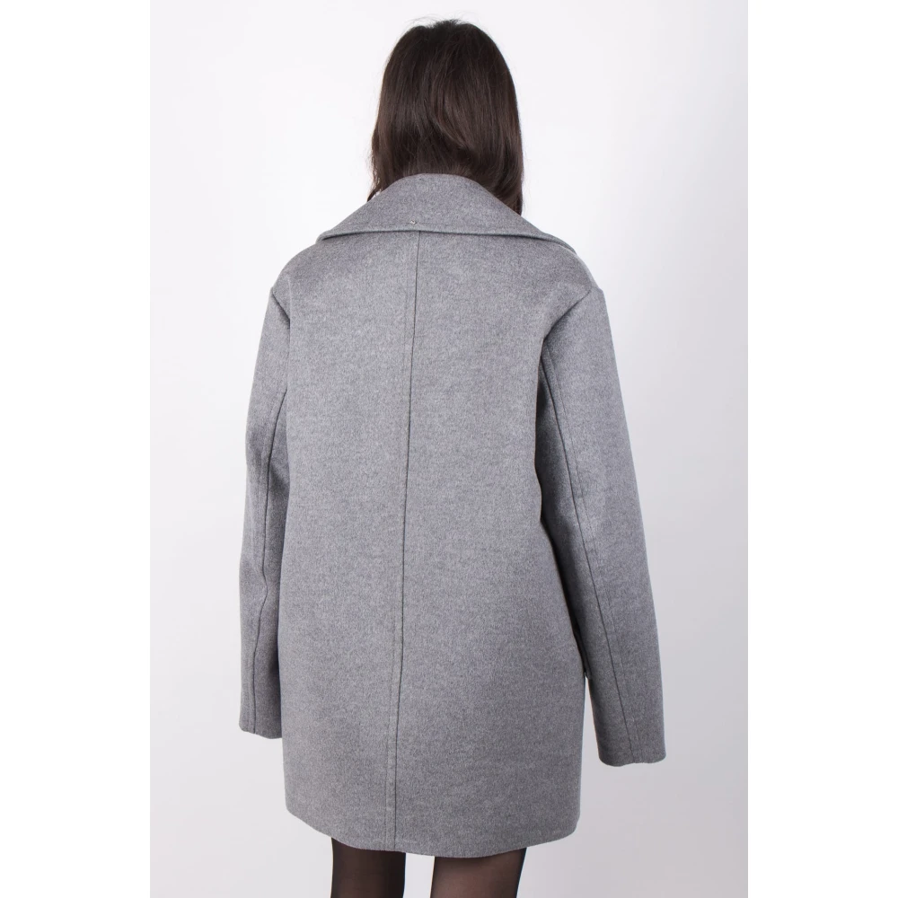 SPORTMAX Oversize wollen Caban in grijs Gray Dames