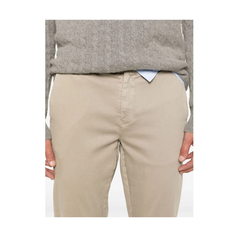 Tramarossa Beige Twill Weave Straight Leg Broek Beige Heren