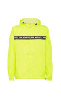 veste-coupe-vent-jaune-en-nylon-a-capuche