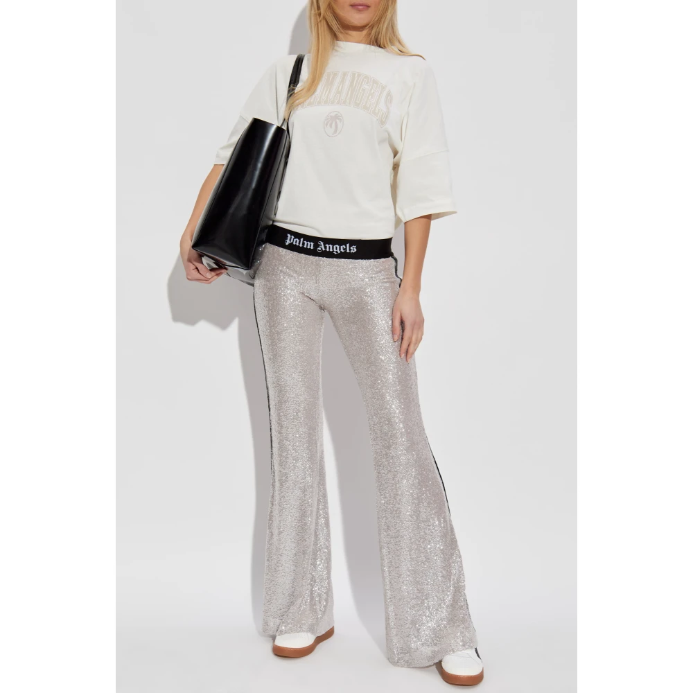 Palm Angels Pailletbroek Gray Dames