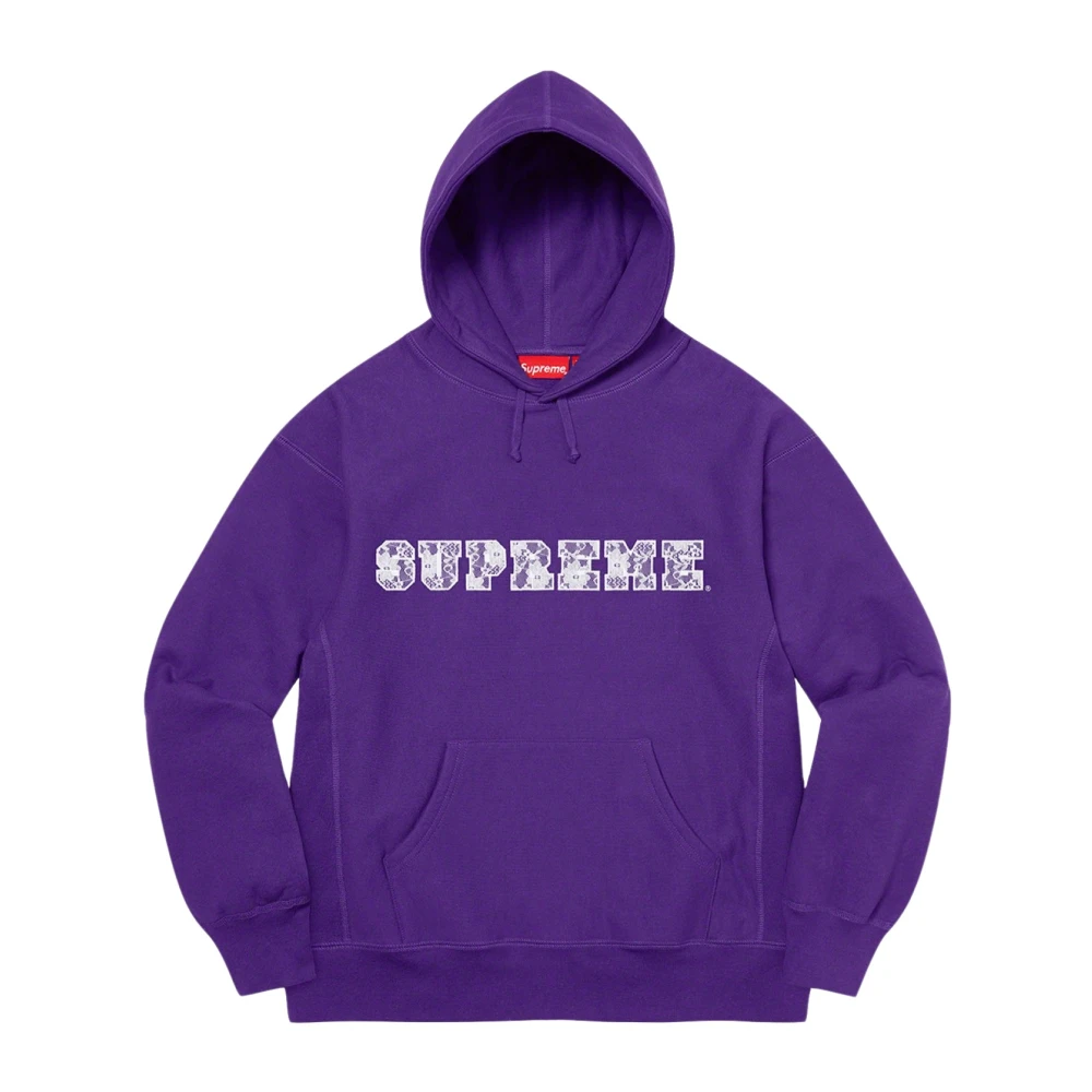 Supreme Paarse Kant Hoodie Beperkte Oplage Purple Heren