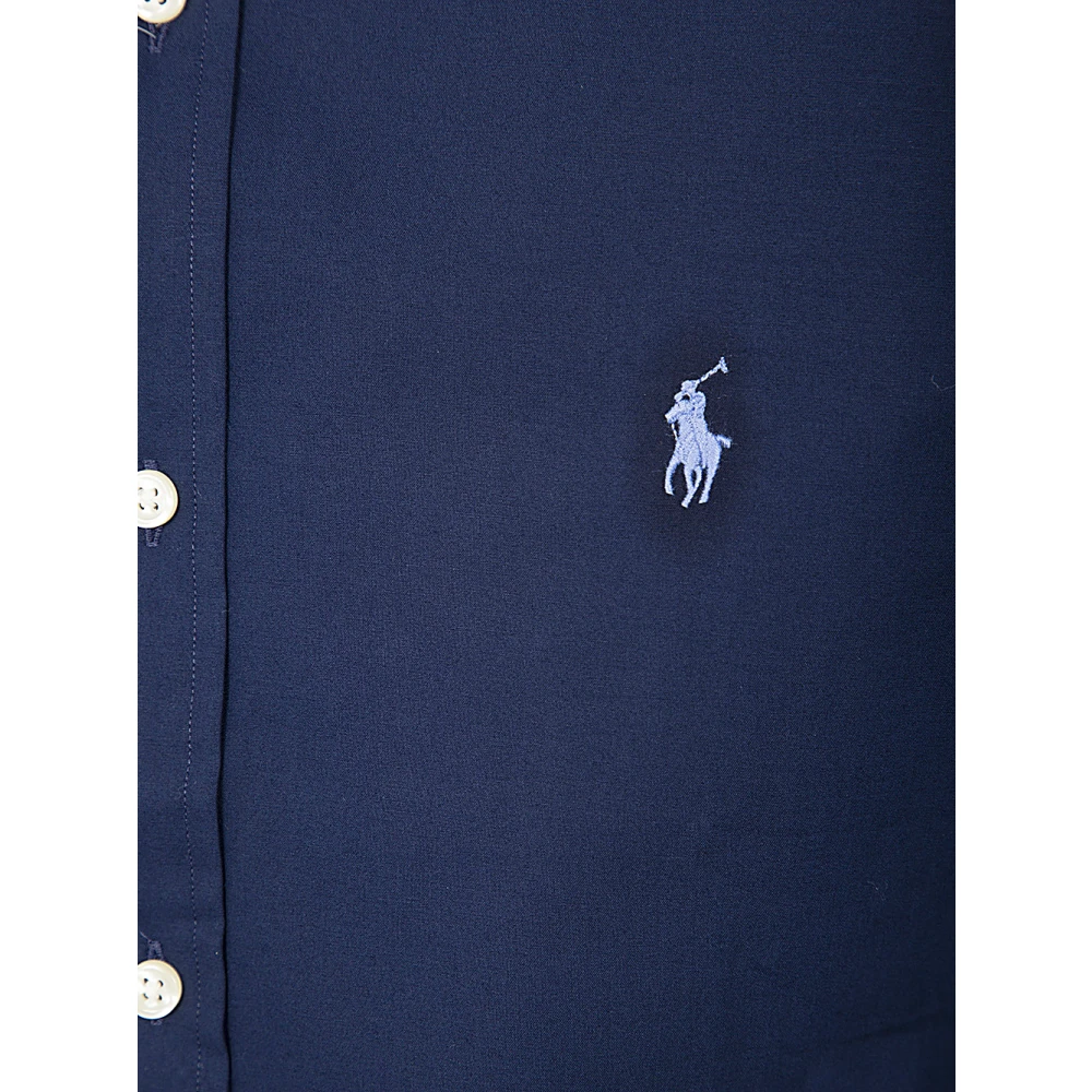 Polo Ralph Lauren Navy Gestreept Slim Fit Overhemd Blue Heren