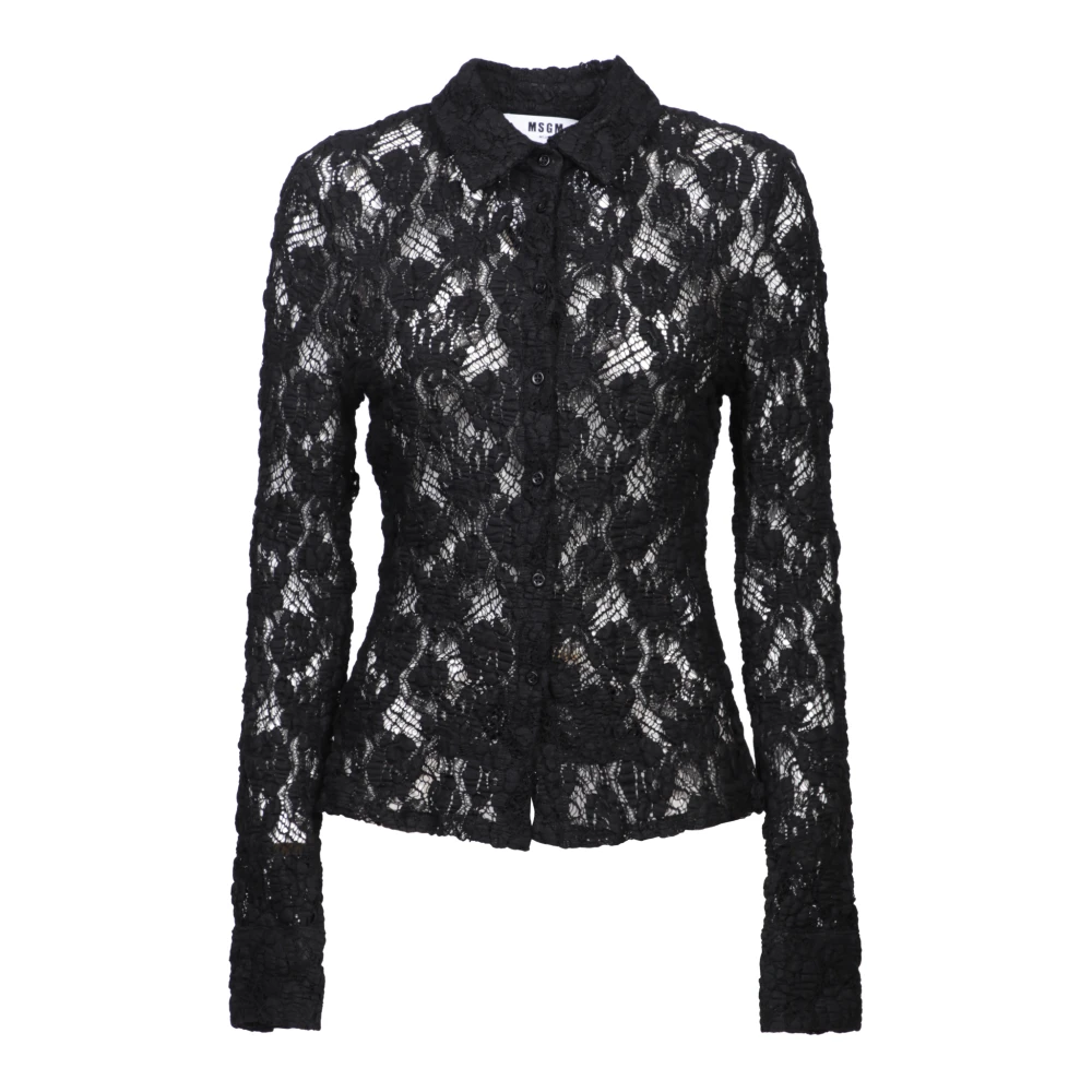 Msgm Zwarte Dames Overhemden Stijlvolle Garderobe Essentieel Black Dames