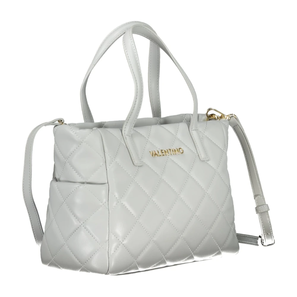 Valentino by Mario Valentino Grijze Dames Tas met Handvatten en Schouderriem Gray Dames