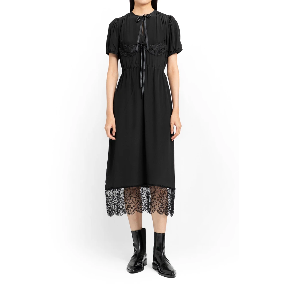Simone Rocha Zwarte elastische taillejurk met cupdetail Black Dames