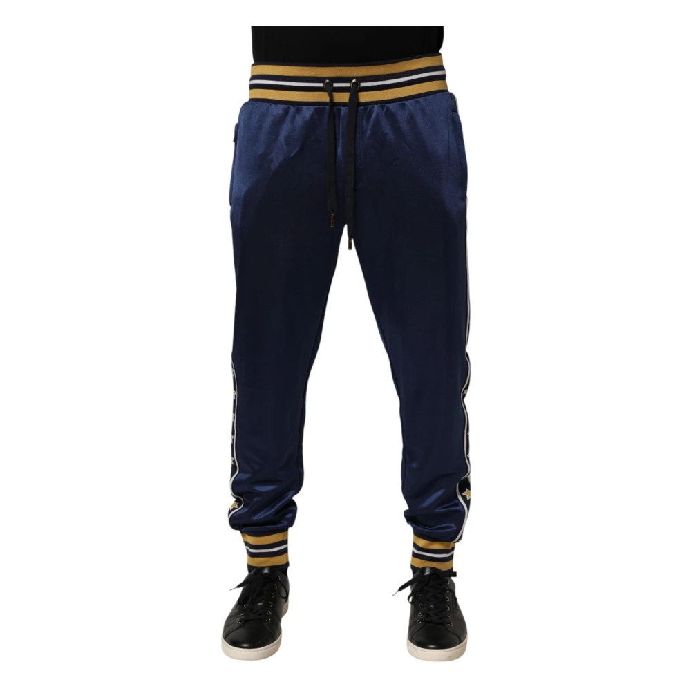 Dolce & Gabbana Men's Blue Sweatpants, L, Jogger Trousers