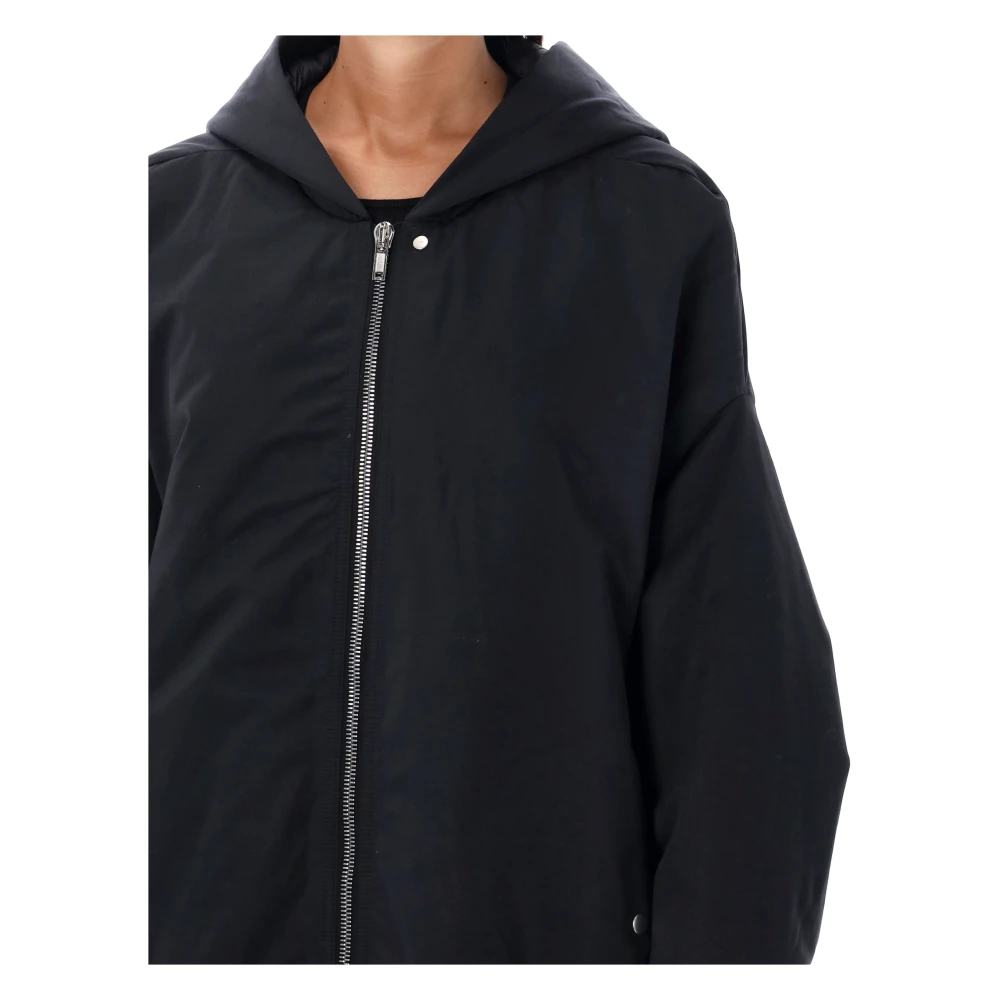Rick Owens Hooded Peter Outerwear Black Dames