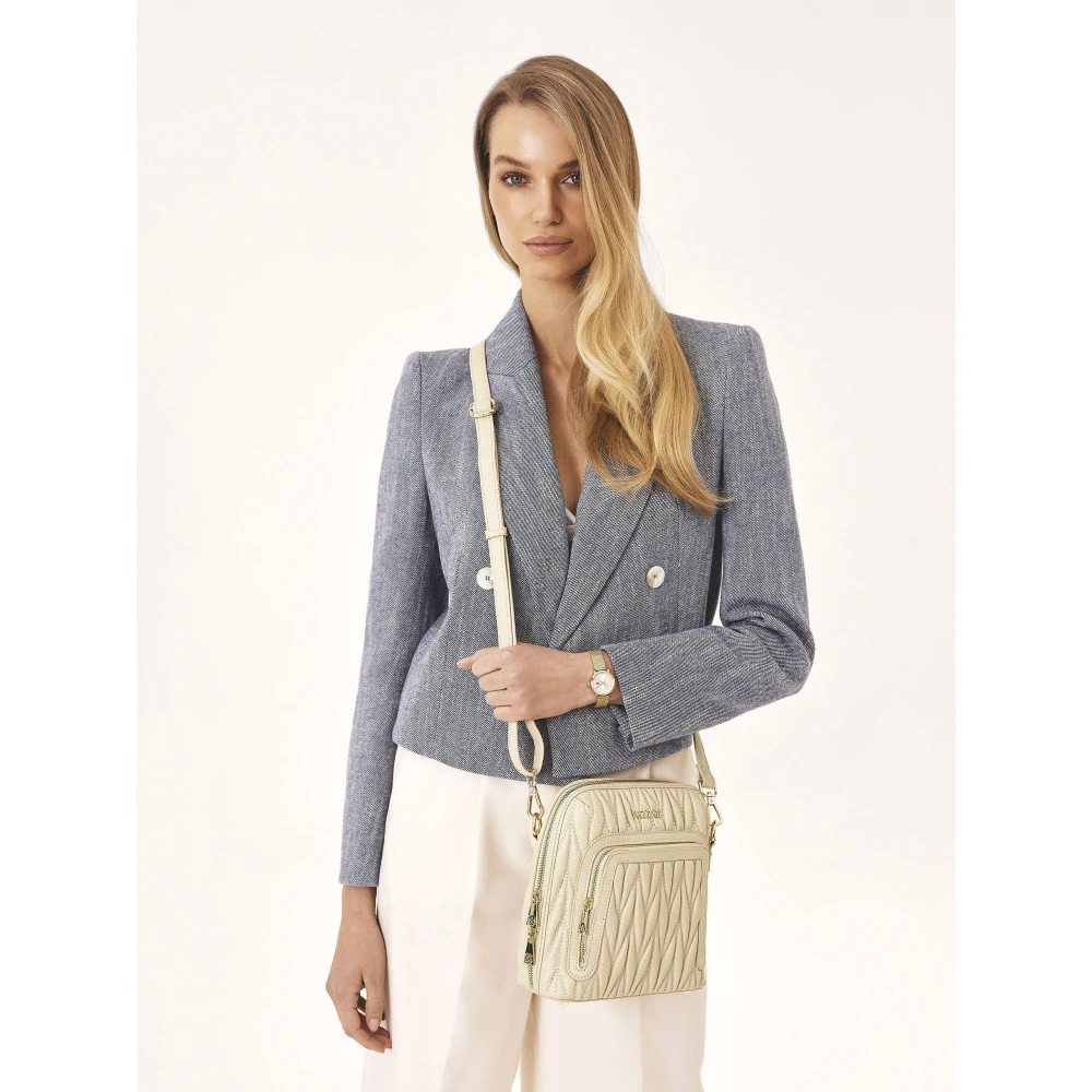 Kazar Beige handtas met opvallend quilten Beige Dames