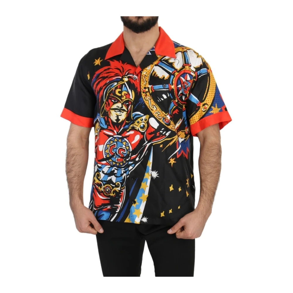 Dolce & Gabbana Multicolor Zijden Overhemd Casual Elegance Multicolor Heren