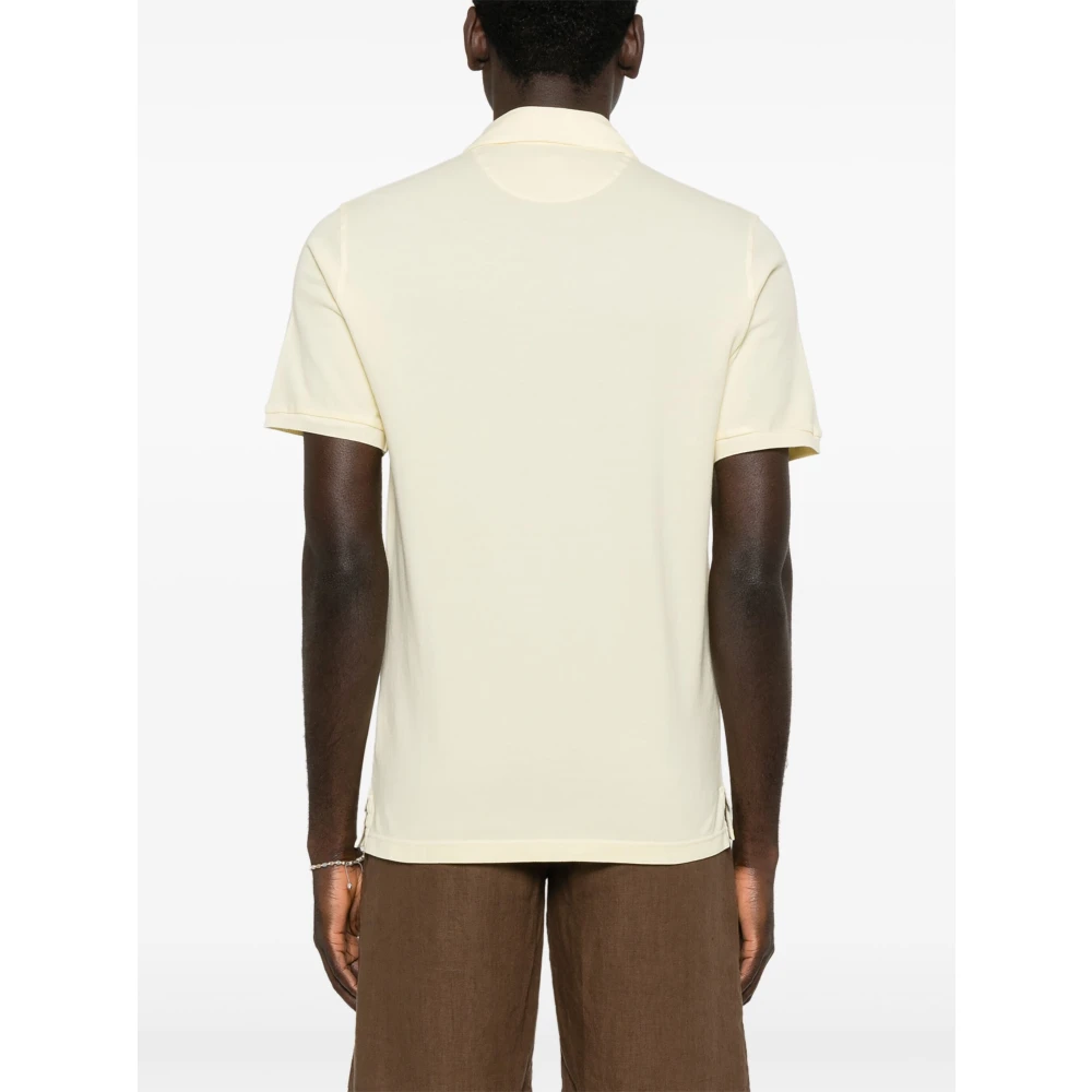 Fedeli Klassieke Katoenen Poloshirt Yellow Heren