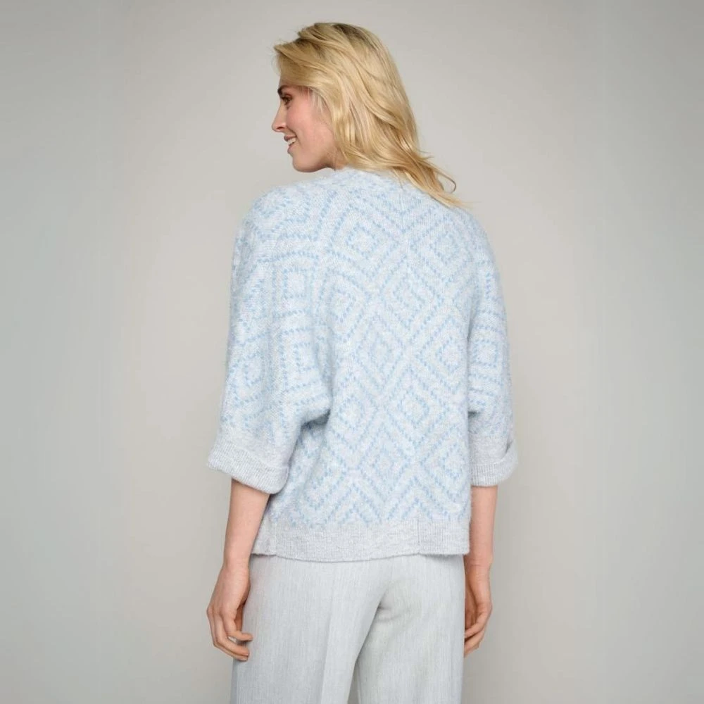 Marie Méro Blauwe Fonkelende Vest met Halflange Mouwen Gray Dames