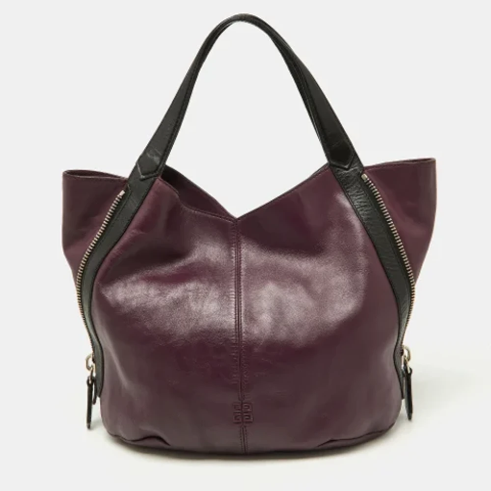 Givenchy Pre-owned Leather handbags Purple Dames