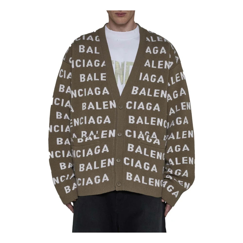 Balenciaga Stijlvolle Sweaters in Wit Blauw Multicolor Heren