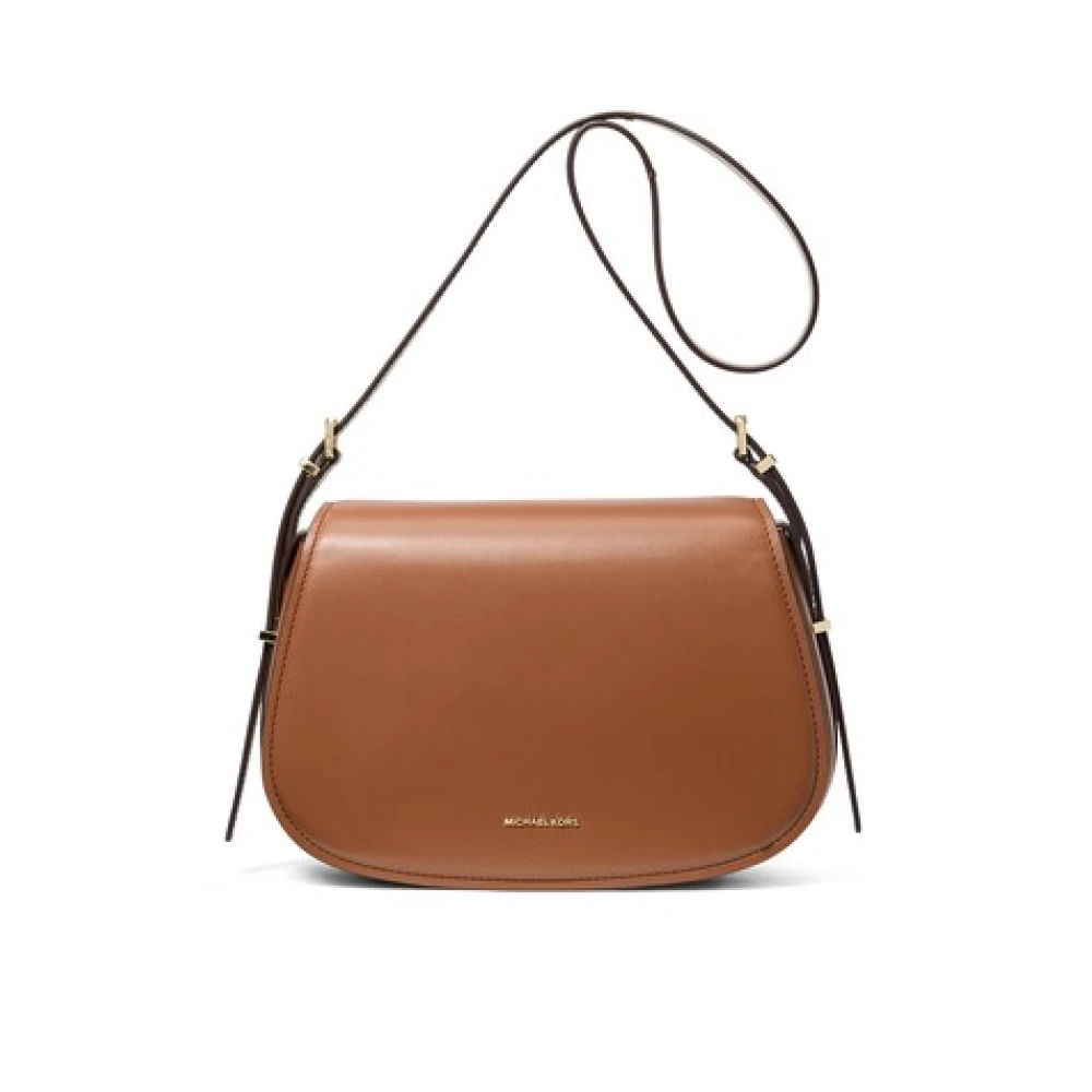 Michael Kors Leren Schoudertas Lydia Flap Brown Dames