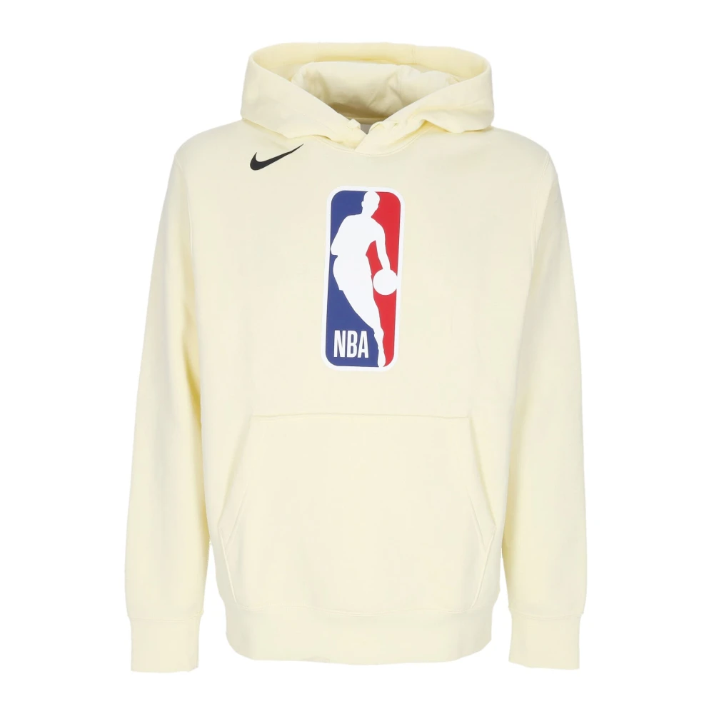Nike Beige Long Sleeve Training Tops, Male, M, Nba Team 31 Club Hoodie