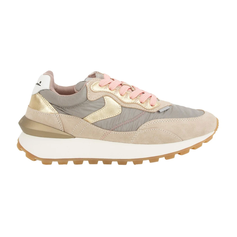 Voile Blanche Women's Multicolor Sneakers, 5 Uk, Beige Trainers With Suede And Nylon