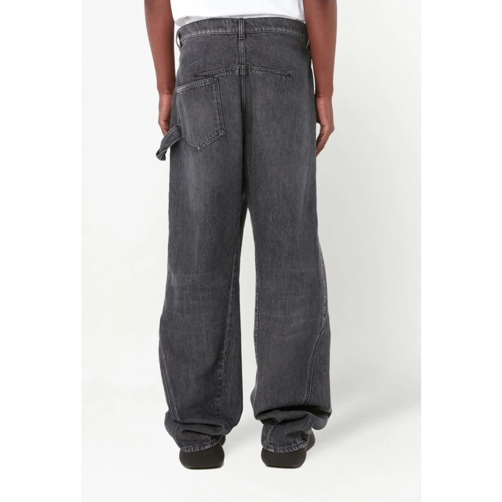 JW Anderson Grijze Twisted Workwear Jeans Gray Heren