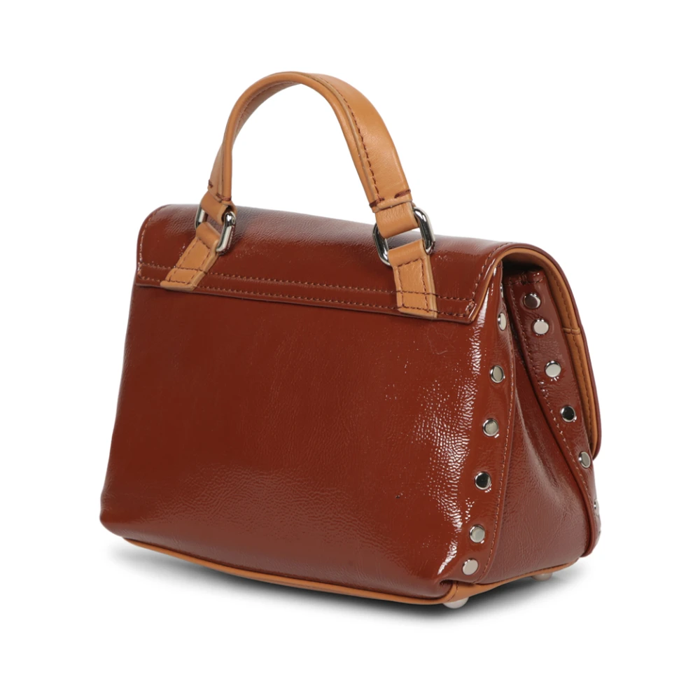 Zanellato Verstelbare leren tas met metalen details Brown Dames