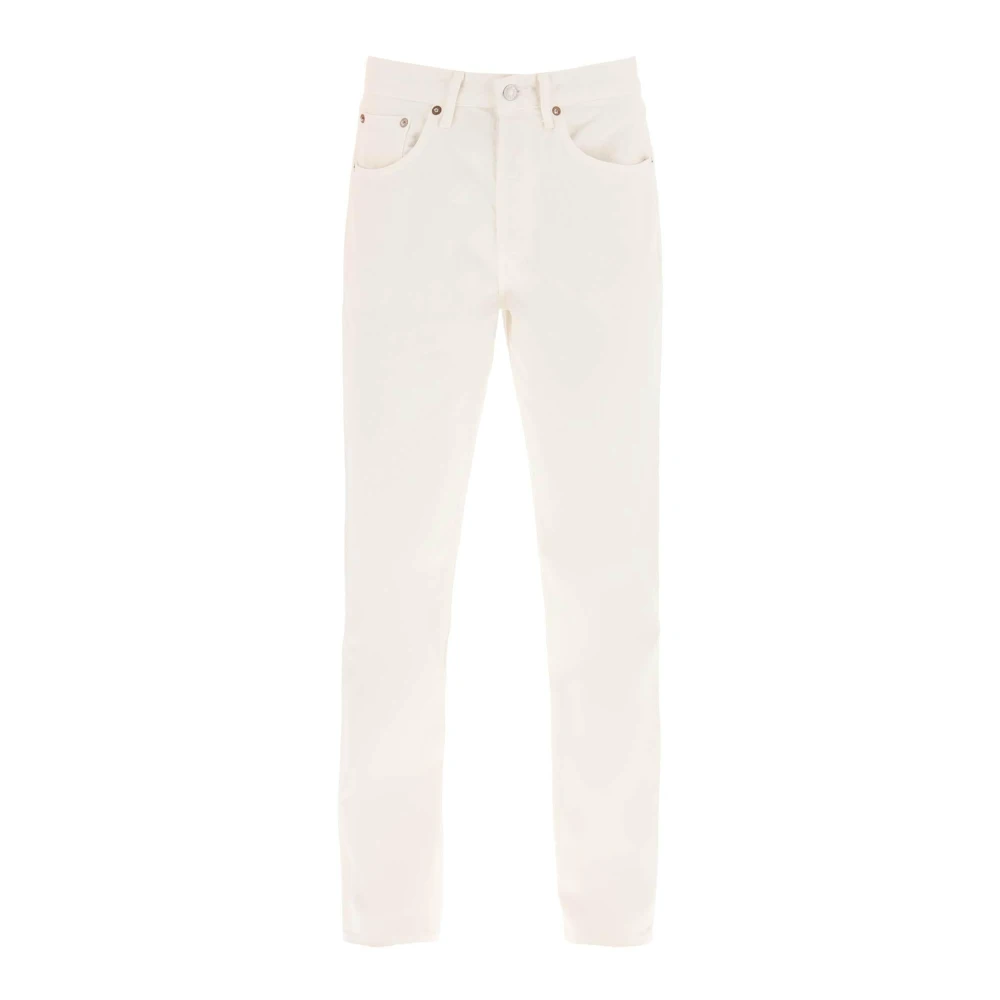Agolde Lana Straight Mid Rise Jeans White Dames