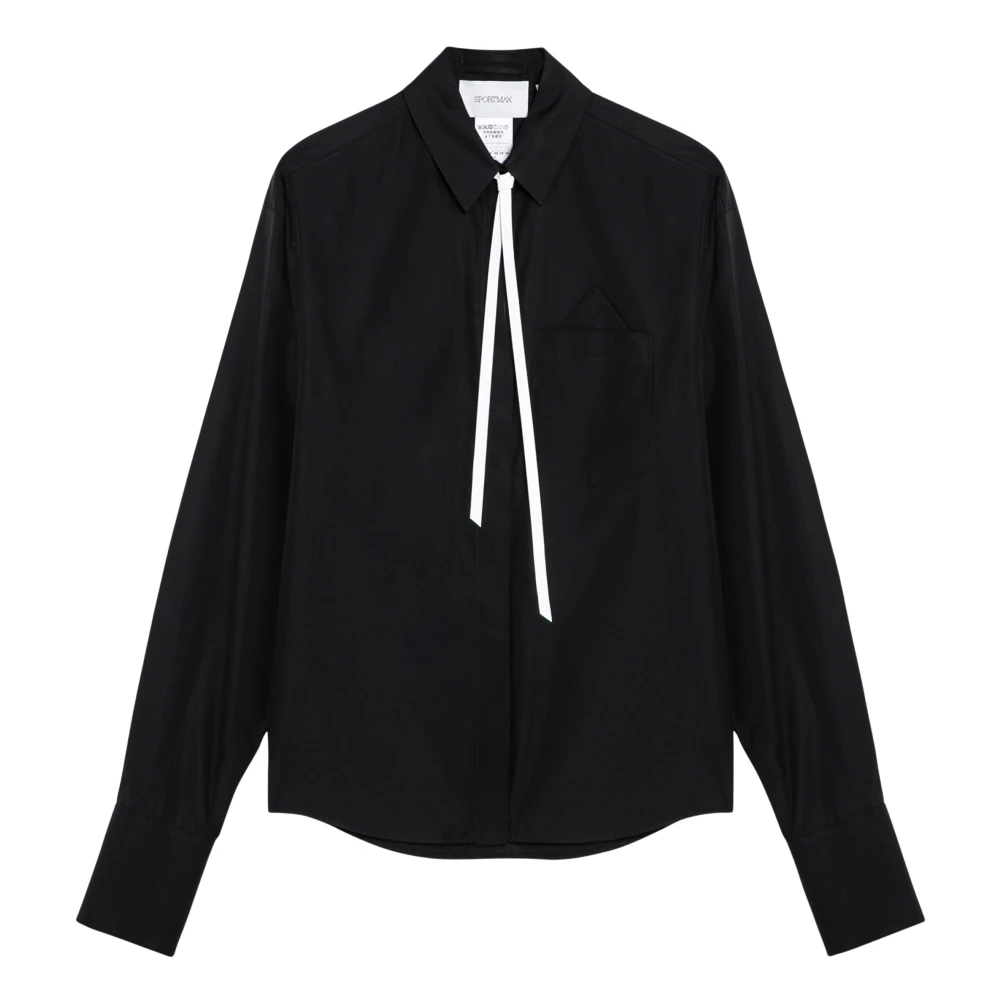 SPORTMAX Lange mouwen overhemd Black Dames