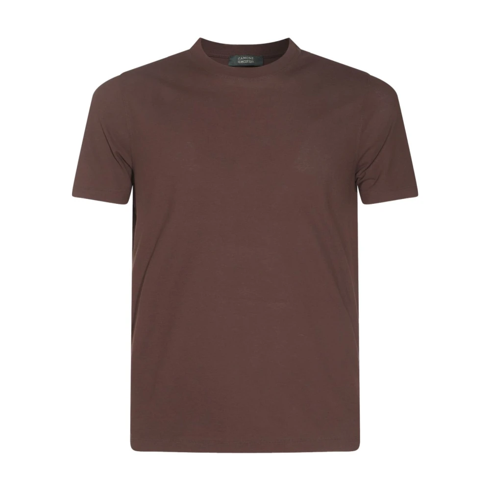 Zanone - Tops > T-Shirts - Brown - Zanone - Modalova