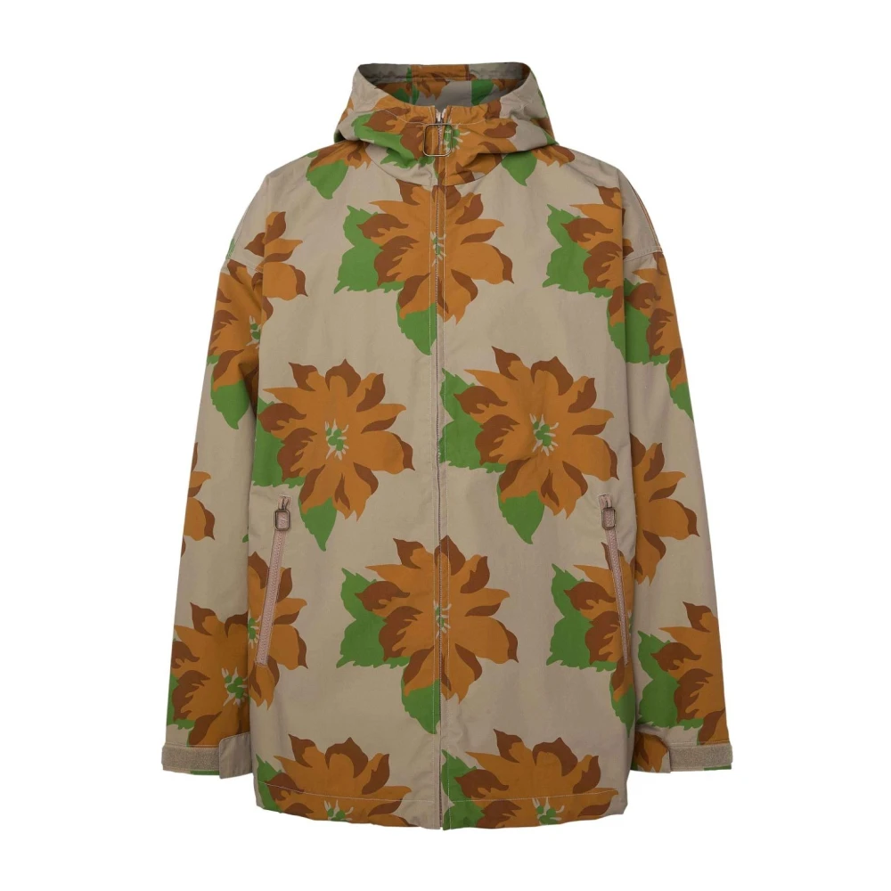 JW Anderson Bloemen Hoodie met Rits Multicolor Heren