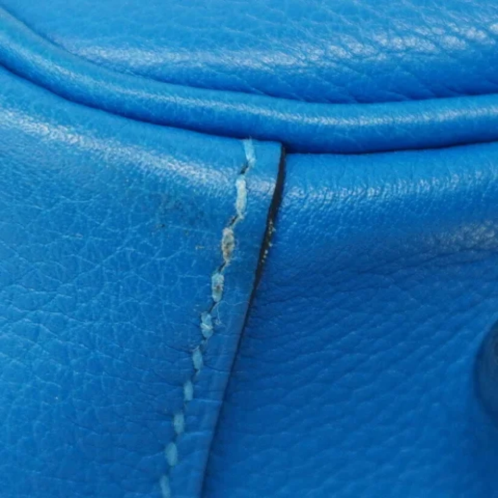 Hermès Vintage Pre-owned Leather handbags Blue Dames