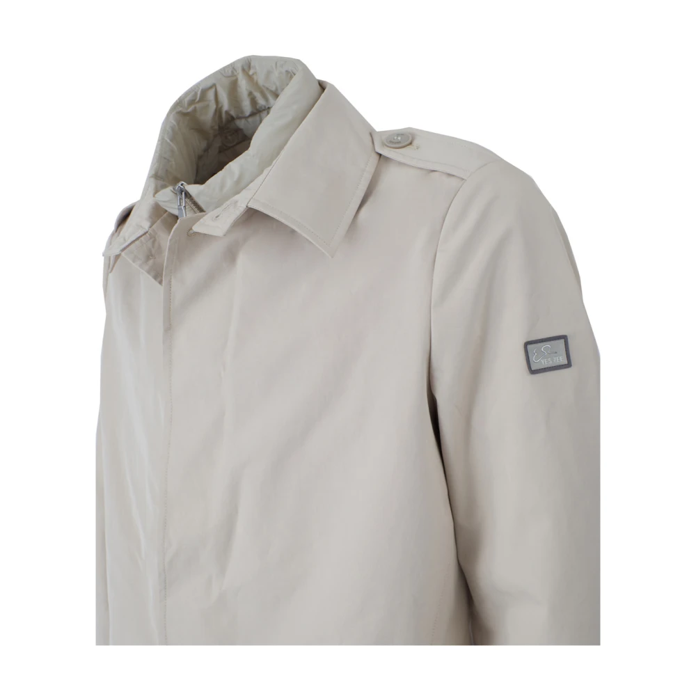 YES ZEE Beige Trenchcoat met Afneembare Vest Beige Heren