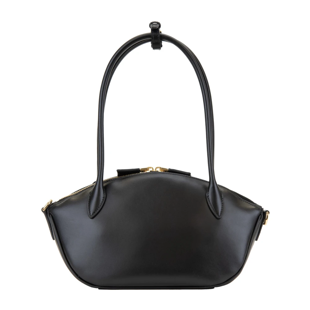 Prada Leren handtas met ritssluiting Black Dames