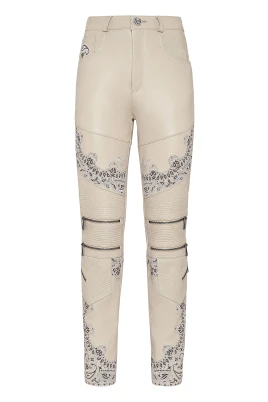 Leather Long Trousers Paisley Bandana
