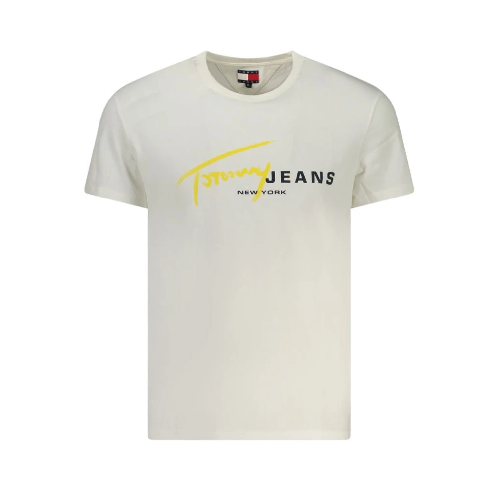 Tommy Hilfiger Men's White Cotton T-Shirt Classic Style