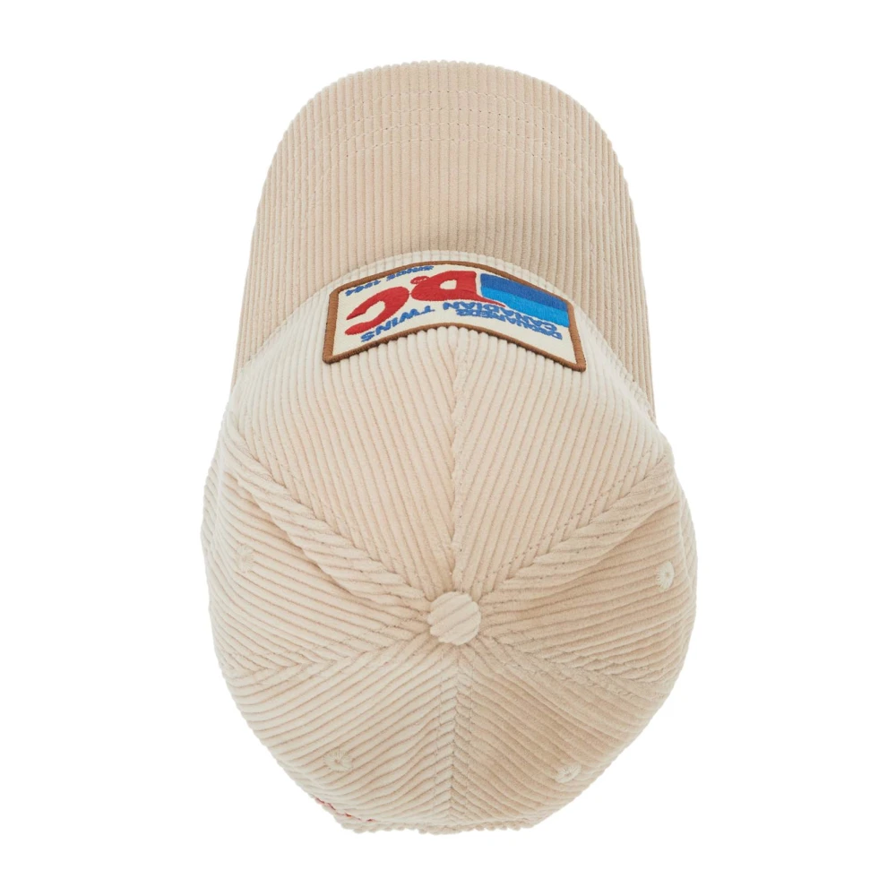 Dsquared2 Fluweel Geribbelde Baseballpet met Logopatch Beige Heren