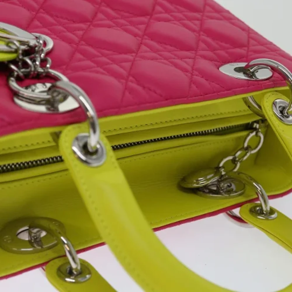 Dior Vintage Pre-owned Leather dior-bags Pink Dames
