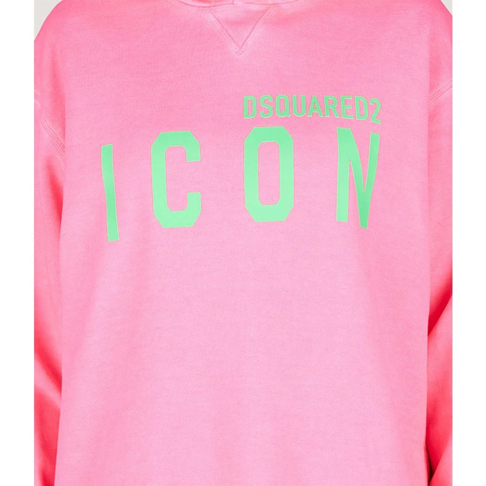 Dsquared2 Icon Hoodie Rosa Pink Dames