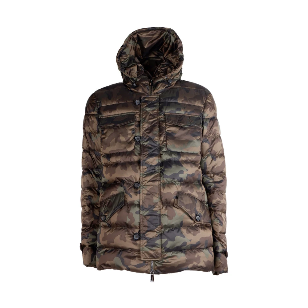 Add Camouflage Nylon Donsjas met Capuchon Multicolor Heren