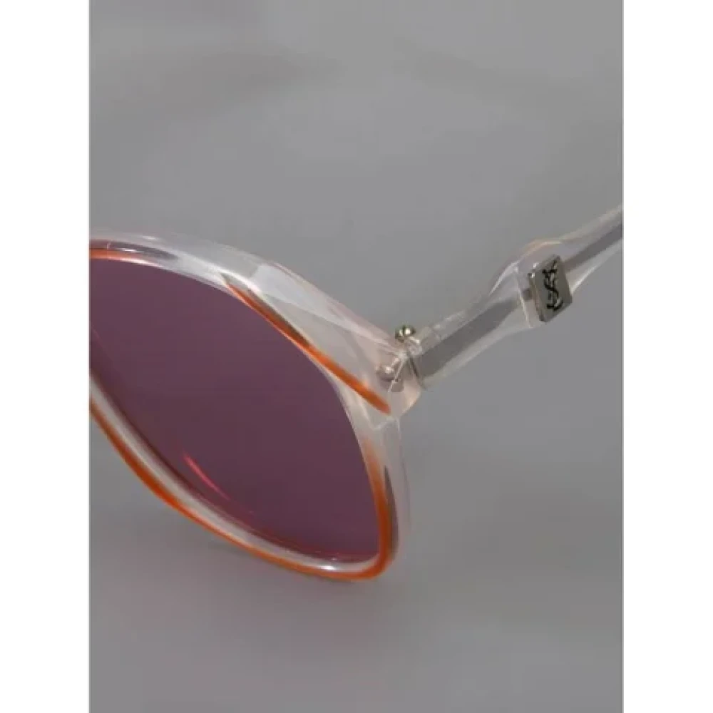 Yves Saint Laurent Vintage Pre-owned Acetate sunglasses Orange Dames
