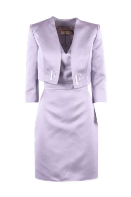 Duchess Satin and Tulle Dress with Jacket