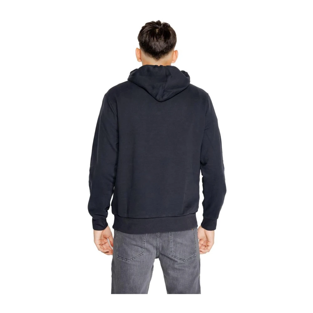 Napapijri Zwarte Katoenmix Sweater Heren Collectie Black Heren
