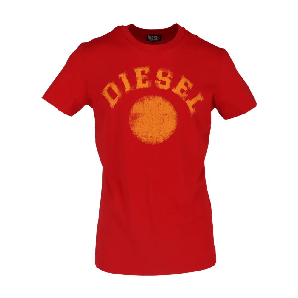 Diesel Klassiek Heren T-shirt Lente Zomer Katoen Red Heren