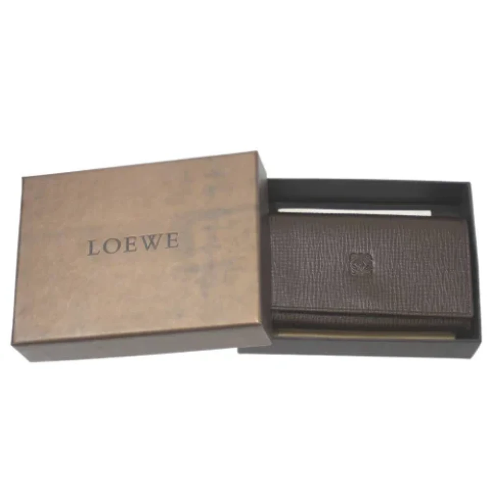 Loewe Pre-owned Leather wallets Brown Dames