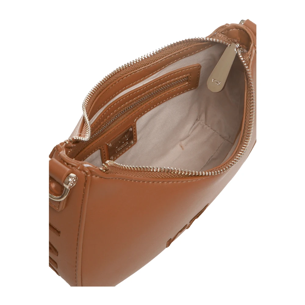 V73 Bruine Schoudertas met Ritssluiting Brown Dames