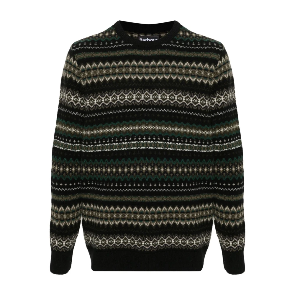 Barbour Fair Isle Ullstickad Tröja Multicolor, Herr