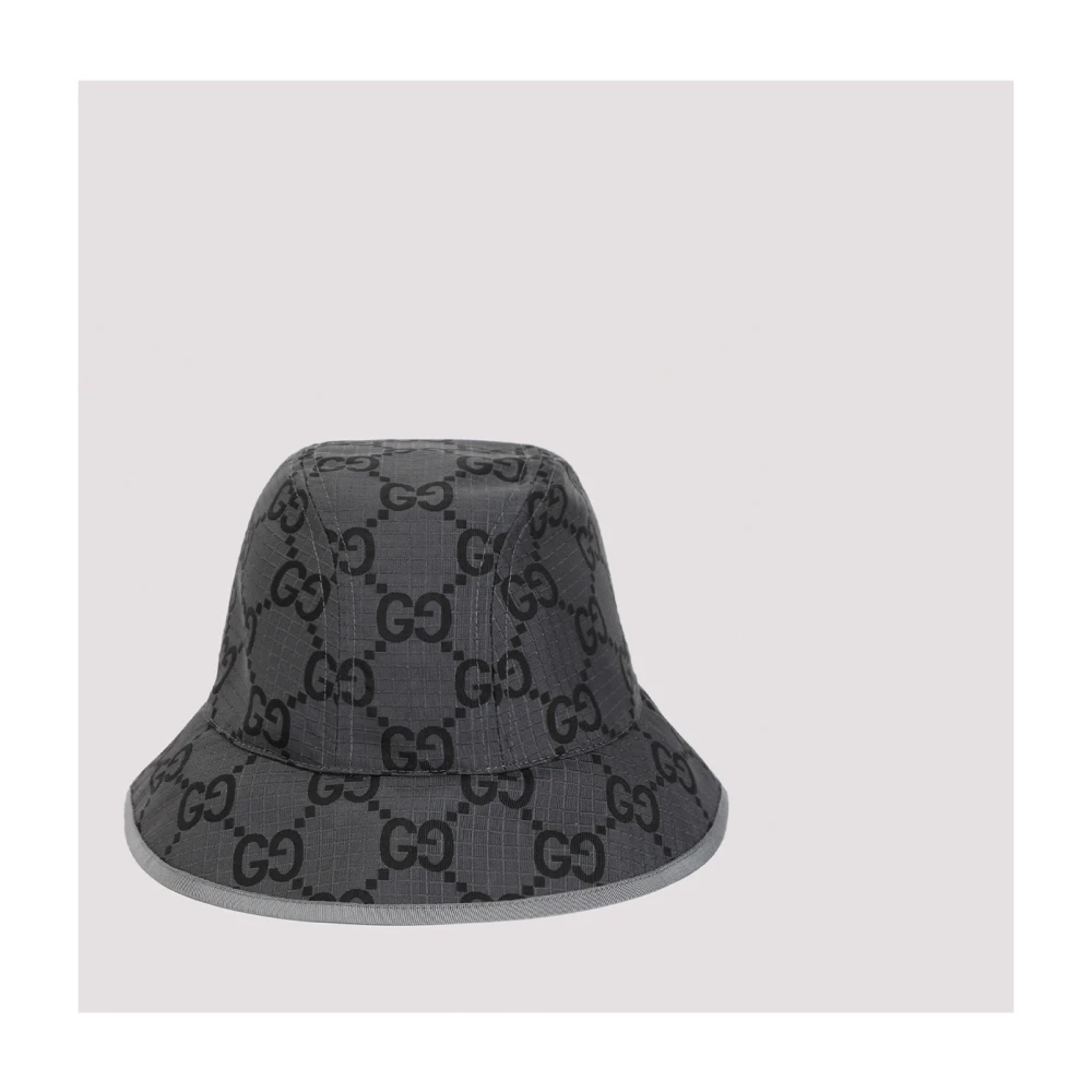 Gucci Graphite Grey Bucket Hat Gray Heren