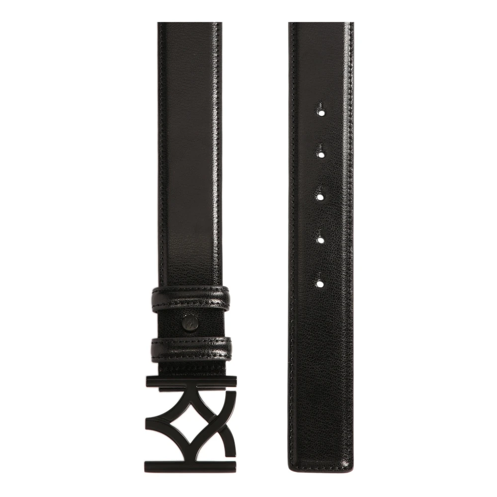 Kazar Klassieke zwarte riem met logo-gesp Black Dames
