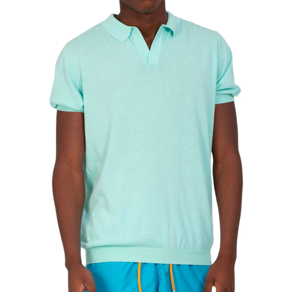 MC2 Saint Barth Gebreide Polo Shirt Green Heren