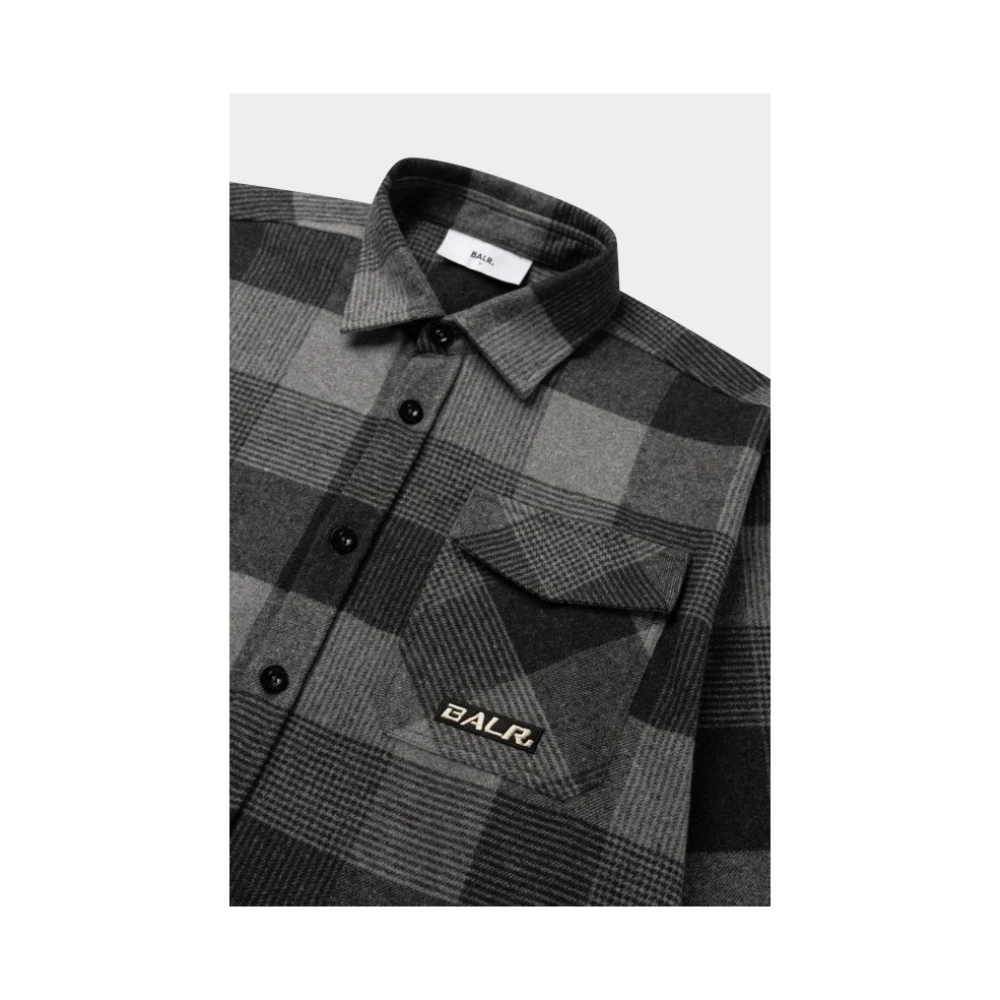 Balr. Iconische Nummer 10 Flanellen Shirt Gray Heren